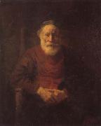 REMBRANDT Harmenszoon van Rijn An Old Man in Red oil painting artist